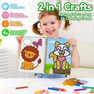 Kits de coloriage DIY en feuille d'aluminium pour animaux, sans désordre, avec livre d'activités créatives, cadeaux d'anniversaire et de Noël pour garçons et filles - Product Image 3