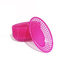 Panier de rangement ovale multifonctionnel en plastique PP écologique Goodman, coloré, avec logo personnalisé pour servir fruits, pain et frites