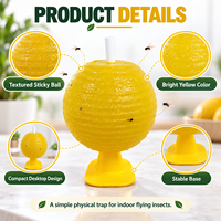 Piège à mouches des fruits jaune collant pour l'intérieur, idéal pour la cuisine, les plantes d'intérieur, les moucherons et le contrôle des petits insectes volants - Vente en gros