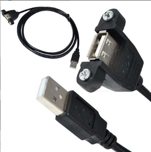 Hot Sell USB 2.0 a Male to Female Panel Mount Cable