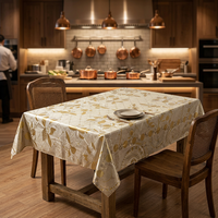 Nappe semi-circulaire en plastique imprimée, résistante à la chaleur, écologique, imperméable, anti-taches et durable pour restaurants et mariages