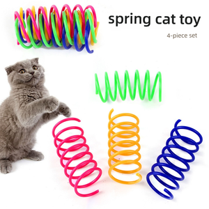 Juguetes para Gatos en Espiral de Colores, Estilo Simple de Plástico para Pasar el Tiempo, Interactivos, Duraderos, Resistentes, de Alta Calidad - Product Image 3