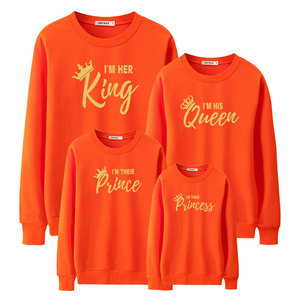 <span class=keywords><strong>Ropa</strong></span> madre e hija sudadera de reina rey a juego familiar - Product Image 6