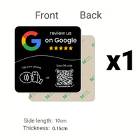 NFC-карта Google Review из ПВХ с клейкой основой, чипом NTAG215, редактируемым динамическим QR-кодом, для оптовой продажи и сбора отзывов клиентов