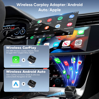 Adaptateur CarPlay sans fil Bluetooth moderne Fuallwin OEM avec commande vocale Siri pour Apple/Android Auto, prend en charge les cartes en ligne et les appels