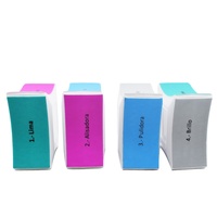 Lime à ongles double face en EVA en forme de losange pour manucure à domicile, vente en gros