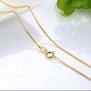 Dây chuyền mạ vàng 14K, dài 18 inch, kiểu sóng nước, kiểu xương cá, dành cho nữ, làm đồ trang sức tự chế - Product Image 5