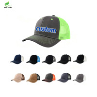 Gorra Trucker Richardson 112 de Wins Flying, Gorra Trucker con Logo Bordado Personalizado de Alta Calidad, Estilo Hip Hop, Gorra Plana para Hombre