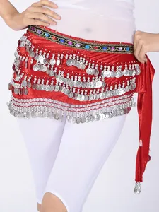 Cadena <span class=keywords><strong>de</strong></span> Cintura para Danza del Vientre 2025 con Monedas, Lentejuelas y Borlas para Mujer, Falda <span class=keywords><strong>de</strong></span> Danza del Vientre, Accesorios para Disfraces <span class=keywords><strong>de</strong></span> Danza India - Product Image 3