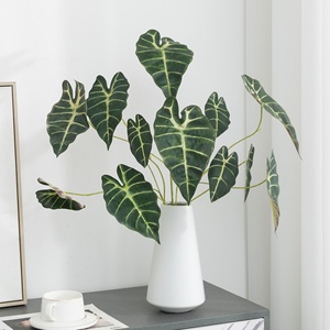 Venta al por Mayor <span class=keywords><strong>de</strong></span> Tallos <span class=keywords><strong>de</strong></span> Vegetación Tropical Artificial, Hojas <span class=keywords><strong>de</strong></span> <span class=keywords><strong>Alocasia</strong></span>, <span class=keywords><strong>Oreja</strong></span> <span class=keywords><strong>de</strong></span> <span class=keywords><strong>Elefante</strong></span>, Calathea y Taro, Colores Mixtos, Decoración para el Hogar, Centro <span class=keywords><strong>de</strong></span> Mesa - Product Image 1
