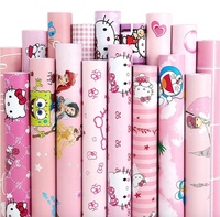 Adesivo de parede de desenhos animados, papel de parede de animação, personagens 3d, crianças, quarto, papéis de parede, decorativo, casa, pvc