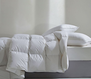 Meilleur service Couverture de couette King Queen Size Housse en coton résistant au duvet avec plumes de canard blanc <span class=keywords><strong>Literie</strong></span> design cousue - Product Image 4
