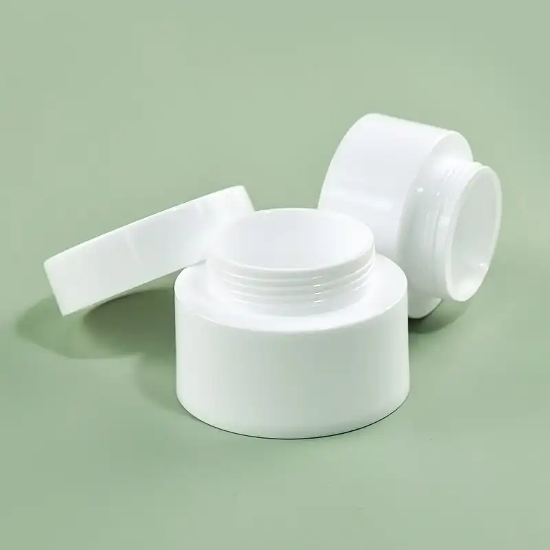 Kosmetischer glänzend weißer Kunststoff behälter 3g/5g/10g/15g/20g/30g/50g/80g matt pp Gesichts creme glas