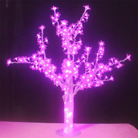 Décoration de jardin de mariage, lumières imperméables, arbre extérieur, arbre artificiel en fleurs de cerisier éclairé par LED