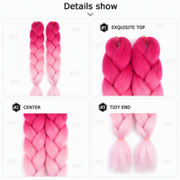 Cheveux synthétiques pré-étirés de 24 pouces pour tresses Jumbo, extensions de cheveux pour tresses au crochet, vente en gros en vrac, 8 paquets, directement de l'usine