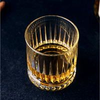 Verre à vin ou glace avec lignes verticales, en cristal japonais, style simple, à rayures, pour la bière, le café, nouveauté,