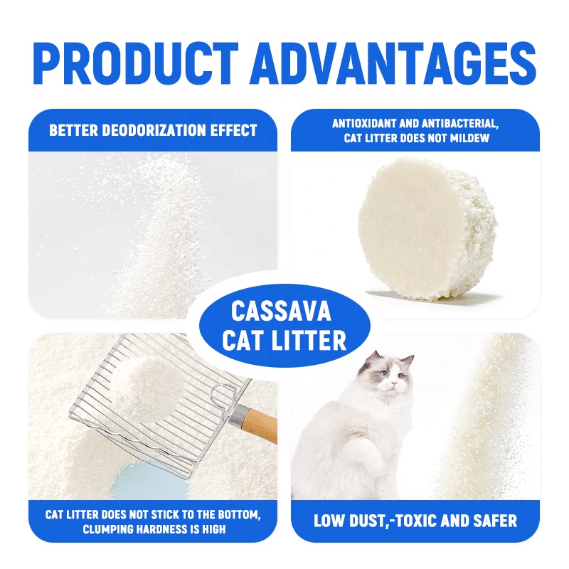 Eco-Friendly Biodegradable Flushable Cassava Cat Litter - Hebei Runzheng Pet Products