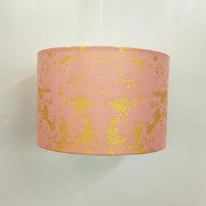 Rosa pantalla o luz de techo sombra tambor dormitorio habitación de <span class=keywords><strong>las</strong></span> niñas accesorios de hoja de oro - Product Image 1