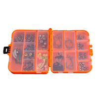 Kit de pêche portable OEM 213 pièces Sea Rock, ensemble complet d'accessoires de pêche, hameçons, plombs, émerillons, spinners, fils d'acier