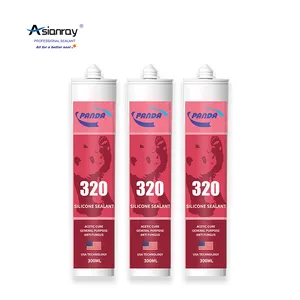 Mastic de silicone acétique à paillettes grises Transparent Ge Scs1200 Acrylique Mixte Prix de gros Mastic de silicone Wacker Silicone 320