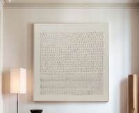 Personnalisé grand blanc Beige 3D texturé minimaliste à la main Wabi-Sabi peinture à l'huile abstraite pour la maison hôtel bureau mur Art décor