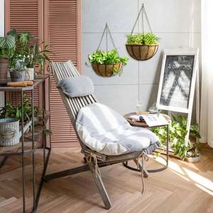 Décoration murale en jonc de mer <span class=keywords><strong>100Cm</strong></span> panier suspendu pour pots de fleurs jardinières longues plantes jardin panneau de décoration en acier - Product Image 5