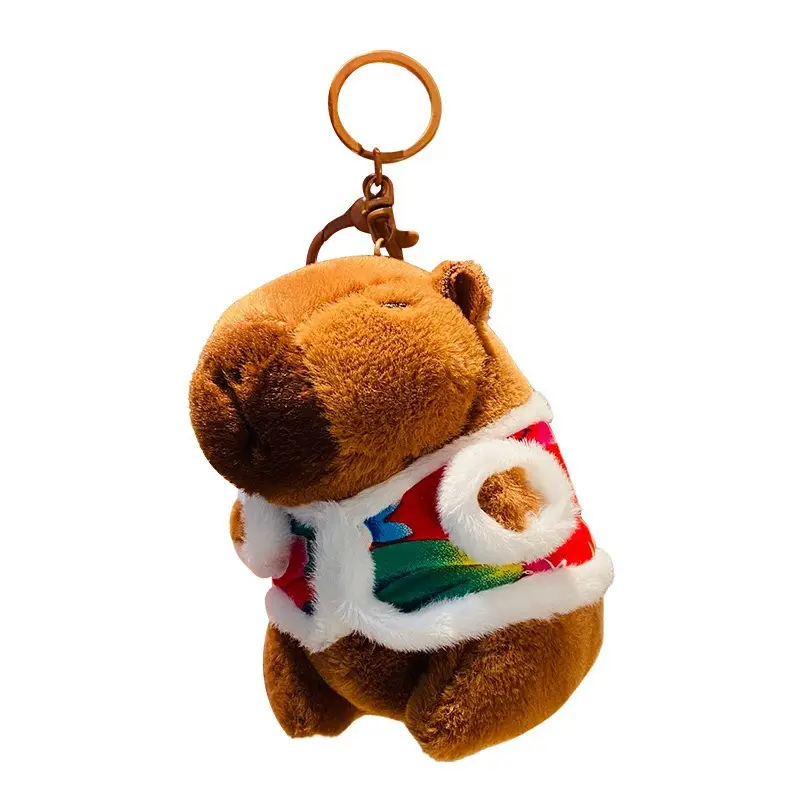 Capyfish plush pendant cartoon car key chain cute doll