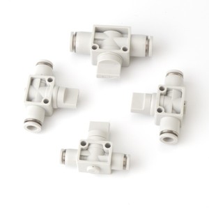 Vanne manuelle Airtac PHV6/8/10/12AB 1/4 po à raccord rapide, structure à bille en plastique pour le contrôle du gaz et des tuyaux d'air - Product Image 2