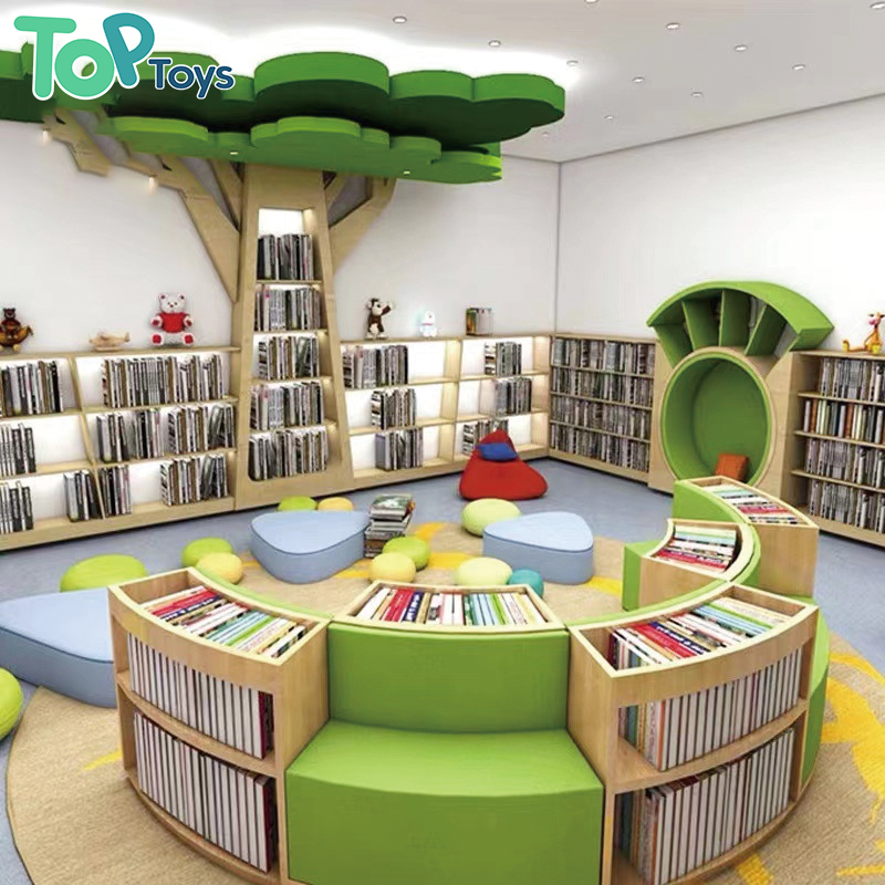 Montessori Library Reading Corner Tree Bookshelf Classroom Design ...