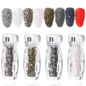Cuentas de cristal brillantes <span class=keywords><strong>AB</strong></span> Mini Pixie Caviar, pedrería de cristal multicolor para uñas, para diseño creativo de uñas, decoración hecha a mano DIY - Product Image 1