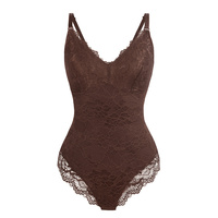 HEXIN, lencería de encaje de buena calidad, monos sin costuras con cuello en V, ropa moldeadora de cuerpo completo