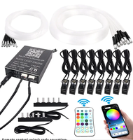 Plafonnier de voiture ciel étoilé météores RVBW à fibres optiques, décoration de toit, contrôle par application, StarlightSUV 12V 16W, facile à installer