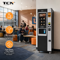 Distributeur automatique de café chaud TCN-Y700 avec lecteur de cartes, paiement par billets et pièces, préparation express en 45 secondes (grains à tasses) pour le lieu de travail