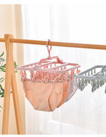 Séchoir rotatif double barre à 360 degrés, multi-pinces, pour vêtements, sous-vêtements et chaussettes, pliable, pour la maison, vente en gros