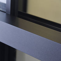 Fenêtre de sol à plafond en aluminium à double vitrage trempé de luxe standard, grande vue horizontale, cadre fin, design moderne