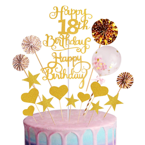 ชุดตกแต่งเค้กวันเกิด 18 <span class=keywords><strong>ปี</strong></span> ลูกโป่ง ชุดตกแต่งเค้กสุขสันต์วันเกิด สำหรับตก<span class=keywords><strong>แต่งงาน</strong></span>ปาร์ตี้ - Product Image 2