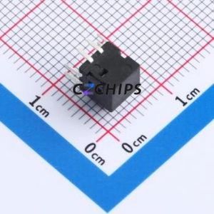 TK-6580A8-1 Push Button Switch Through hole Switch Double Pole Double Throw Self-Locking Square Button Right Angle Insert - Product Image 2