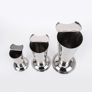 Support pour pinces de stérilisation en acier inoxydable 304 avec couvercle, forme de cône inversé, qualité médicale, couleur argent, ensemble de trois tailles - Product Image 5