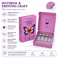 Emballage de flacons pharmaceutiques biodégradables en matériaux recyclés écologiques personnalisés, plateau en PET transparent pour 4 flacons en verre