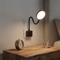 Veilleuse LED intelligente à prise européenne avec gradation progressive, protection oculaire, fixation murale, commande tactile, en matériau PC durable pour chambre et bureau