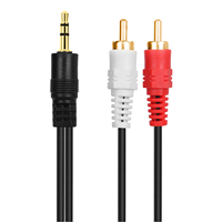 Câble RCA 3,5 vers 2RCA, câble audio RCA, prise jack 3,5 mm pour téléphone, Edifer, home cinéma, DVD, câble auxiliaire 2RCA mâle vers mâle