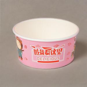 Customized Color And Logo <b>Disposable</b> Paper Bowl Take Away Salad Fast Kraft Paper Packaging Bowl With <b>Lid</b> - Product Image 2
