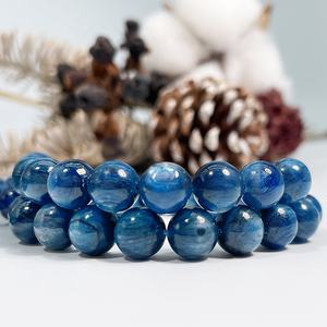 Großhandel natürliche AA Kyanit Halbe del stein lose Perlen für Schmuck herstellung Armbänder 15.5" - Product Image 1