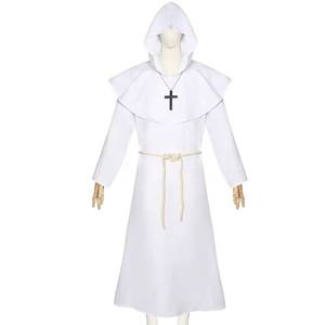 Disfraz de Monje Medieval con Capucha, Túnica de Sacerdote Renacentista, Traje de Mago para Halloween, Cosplay - Product Image 4