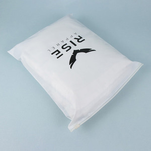 PLA hoàn toàn phân hủy sinh học Túi tinh bột ngô mờ dây kéo nhựa túi bao bì màu trắng - Product Image 4