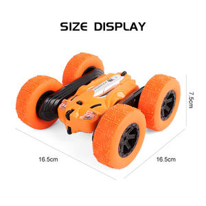 Voiture télécommandée 2.4G pour cascades 360° °   Camion à bascule avec lumières LED - 3 couleurs (Orange/Vert/Jaune), rechargeable par USB et design anti-collision - Product Image 6