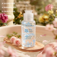 Gel Douche Floral à Marque Blanche aux Pétales de Rose, Nettoyant Corporel Éclaircissant, Parfum Floral