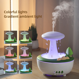 Diffuseur d'arômes V82 Raindrop 280ml, humidificateur ultrasonique USB, décoration d'intérieur, cadeau créatif, diffuseur d'huiles essentielles à effet <span class=keywords><strong>de</strong></span> <span class=keywords><strong>pluie</strong></span> tombante - Product Image 5