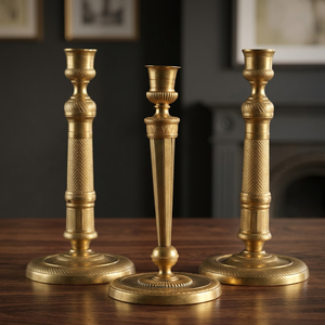 Support à bougie en laiton fait main, artisanat décoratif en laiton, DMB-133 - Product Image 1