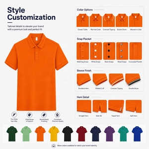 Camisas de Golf para Hombre, 100% Algodón, Tejidas, con Botones, Manga Corta, Color Sólido, Transpirables, Antiarrugas, 200g, Logotipo Personalizado OEM - Product Image 4
